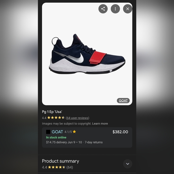 NIKE PG1 USA Athletic Sneakers Size 13 NEW - Picture 8 of 8